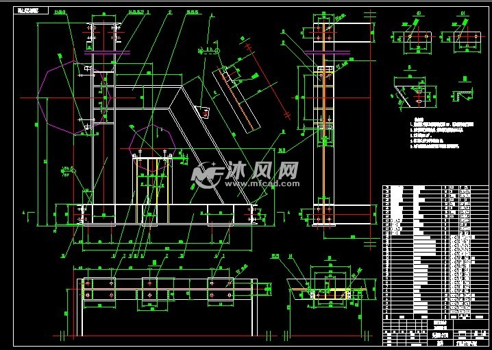 b=2000和b=1400皮带机cad图 - 输送和提升设备图纸