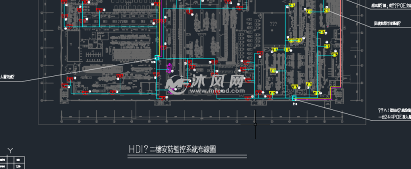 车间视频监控系统图纸 电气工程图纸 沐风网