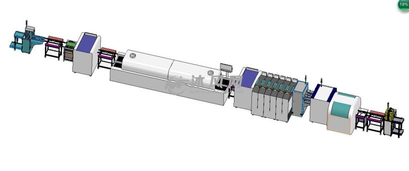 smt车间自动化生产线体模型图