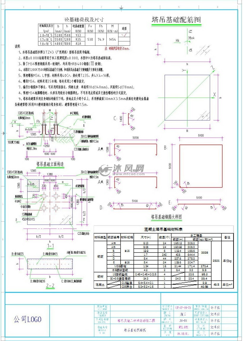 qtz63塔吊基础设计图