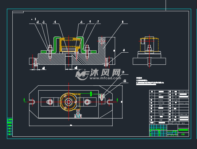 箱体夹具装配及零件图