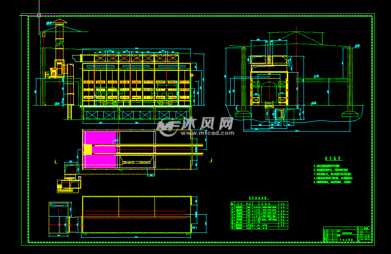 机械设备 通用设备 喷漆设备 货车喷烘房设计图平面结构图