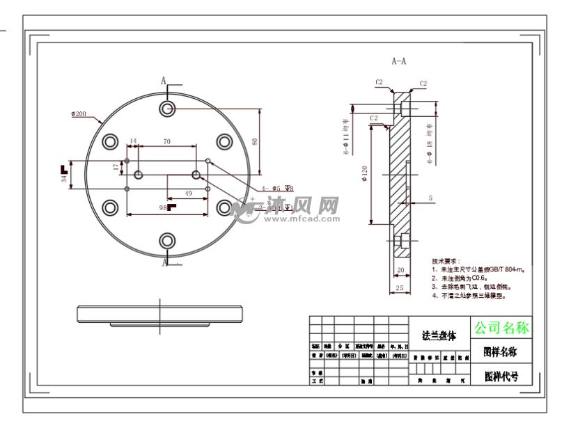 法兰cad