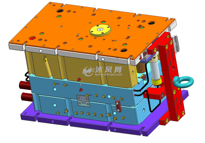 倒装模结构汽车塑胶内饰件模具图纸