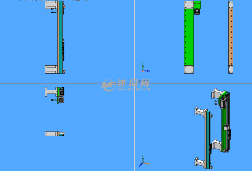 双滑轨机构模型
