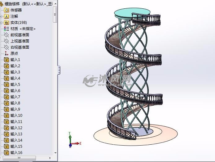 螺旋楼梯设计模型图