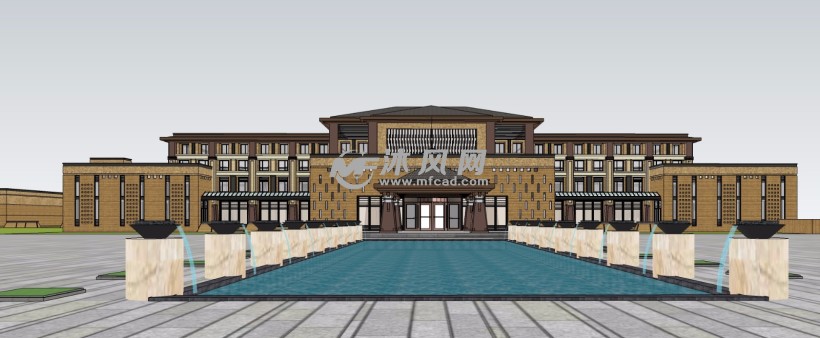 敦煌仿汉唐风格古建筑天河大酒店会所