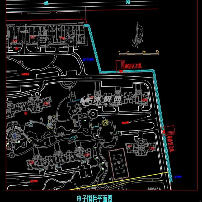电子围栏平面图