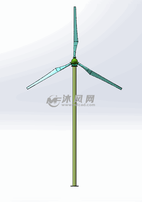 风力发电机三维设计模型 - 风能图纸 - 沐风网