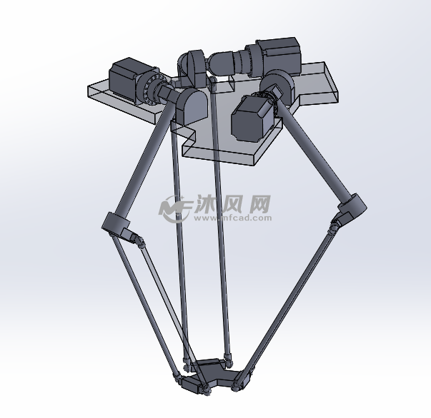 并联机器人三维设计模型图