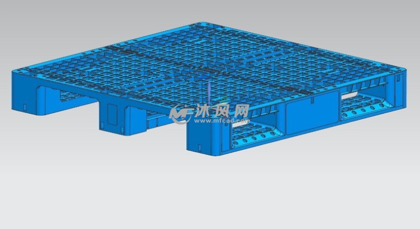 1200x1200双层抽钢管托盘模具 注塑模图纸 沐风网