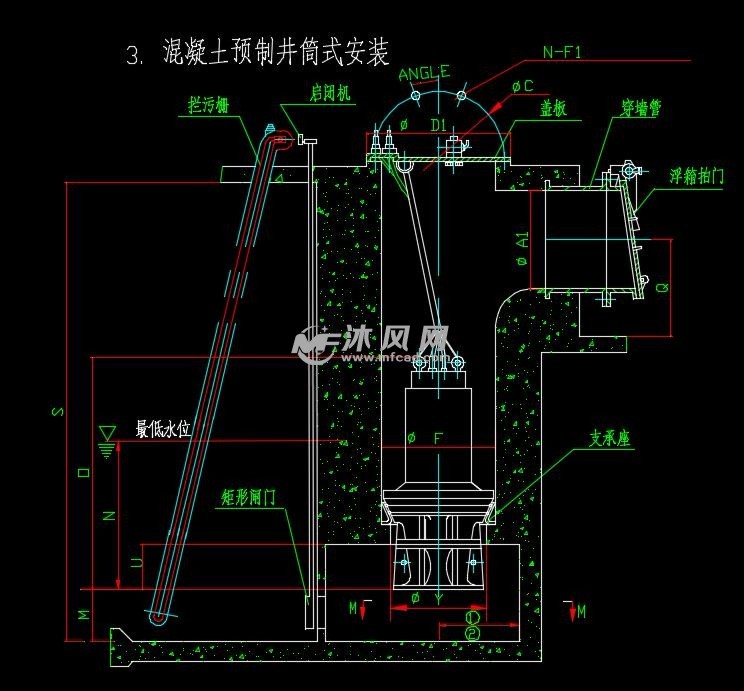 潜水泵安装图