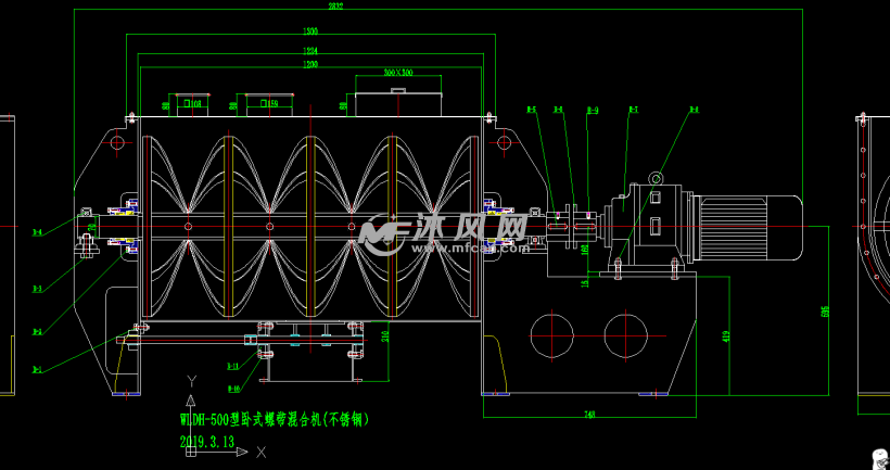 wldh-500型卧式螺带混合机 - 通用设备图纸 - 沐风网