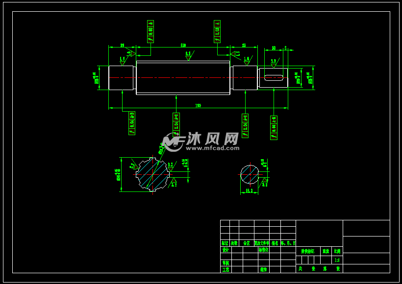 矩形齿花键轴工艺及铣键槽夹具设计 设计方案图纸 沐风网