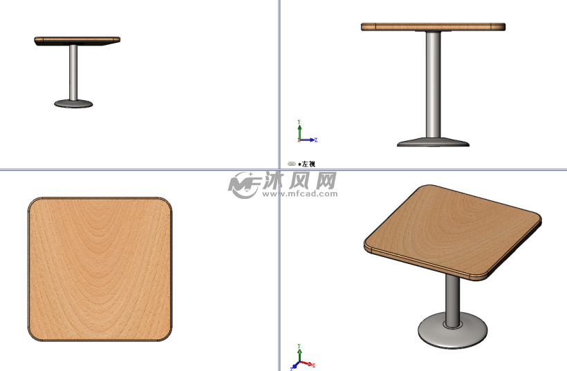 方形桌子模型图