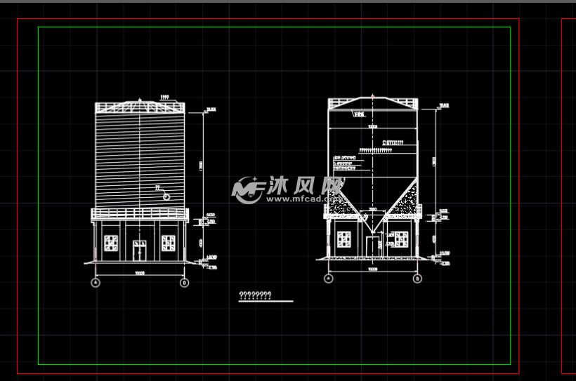 粉煤灰钢板仓土建施工图纸