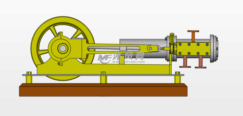水平蒸汽机模型图