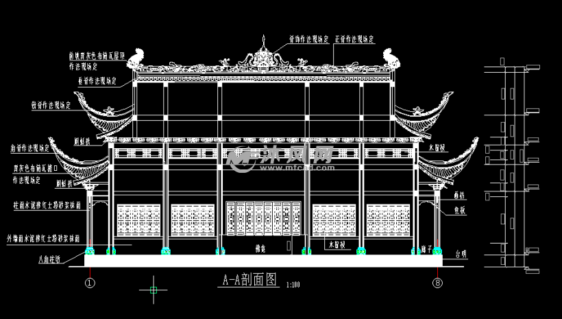 大雄宝殿建筑施工图