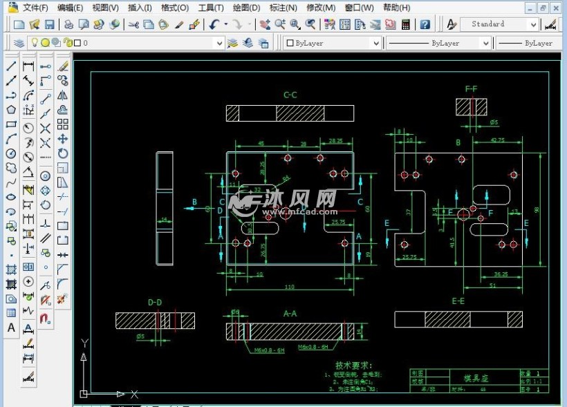 钣金0315mm折弯卷边冲孔模具设计