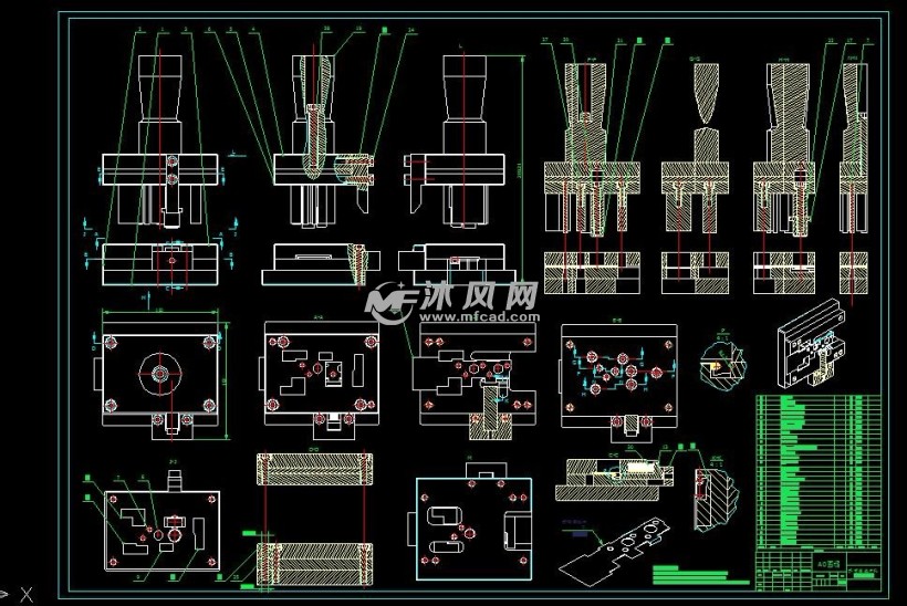 钣金0315mm折弯卷边冲孔模具设计