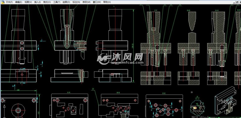 钣金0315mm折弯卷边冲孔模具设计