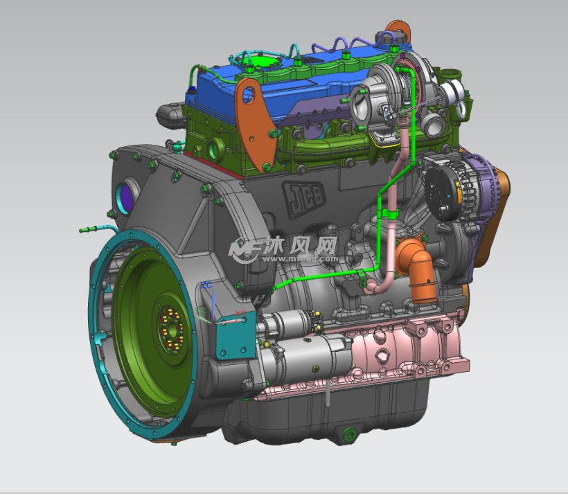 四缸直喷涡轮增压柴油发动机 - 动力系统图纸 - 沐风网