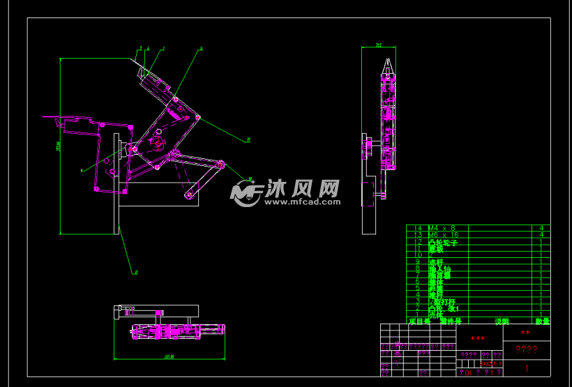 插秧机分插机构图纸