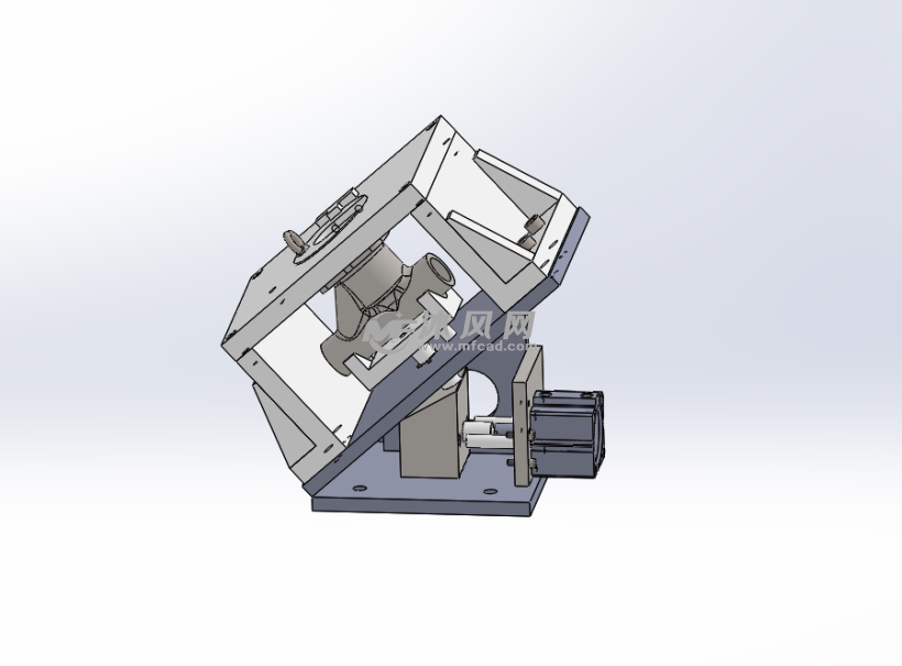 阀体钻斜孔夹具模型