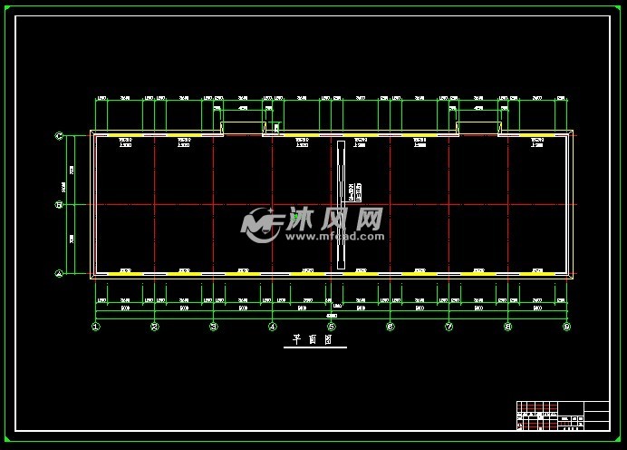 14×48米轻钢结构厂房工程图纸平面图