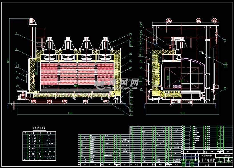 rt2-400-8a台车式电阻炉 - 换热压力容器图纸 - 沐风网