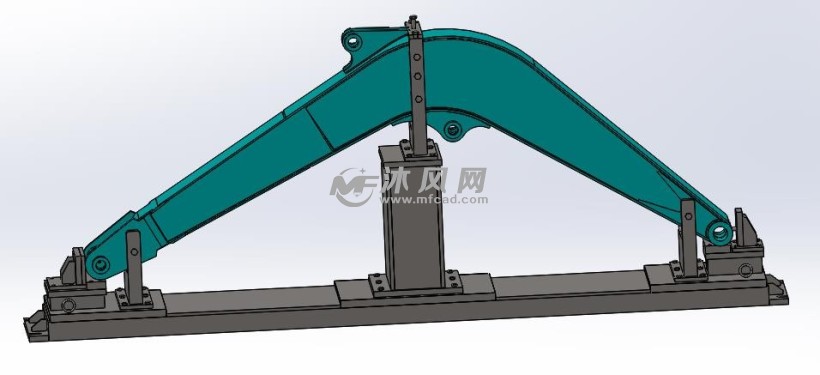 5吨挖掘机动臂焊接工装,内含6.