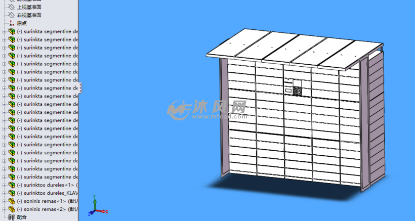 智能快递柜模型图