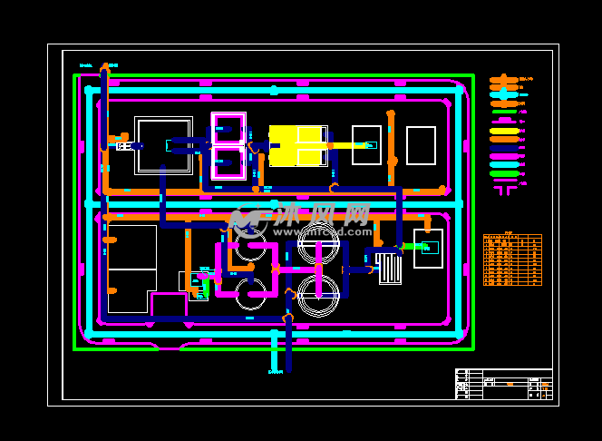 化工厂污水处理施工图 环保图纸 沐风网