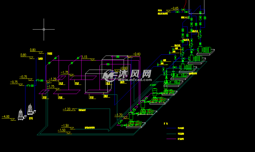 每小时300立方污水处理设计图 - 环保图纸 - 沐风网