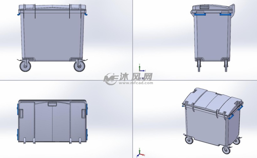 660垃圾桶三视图