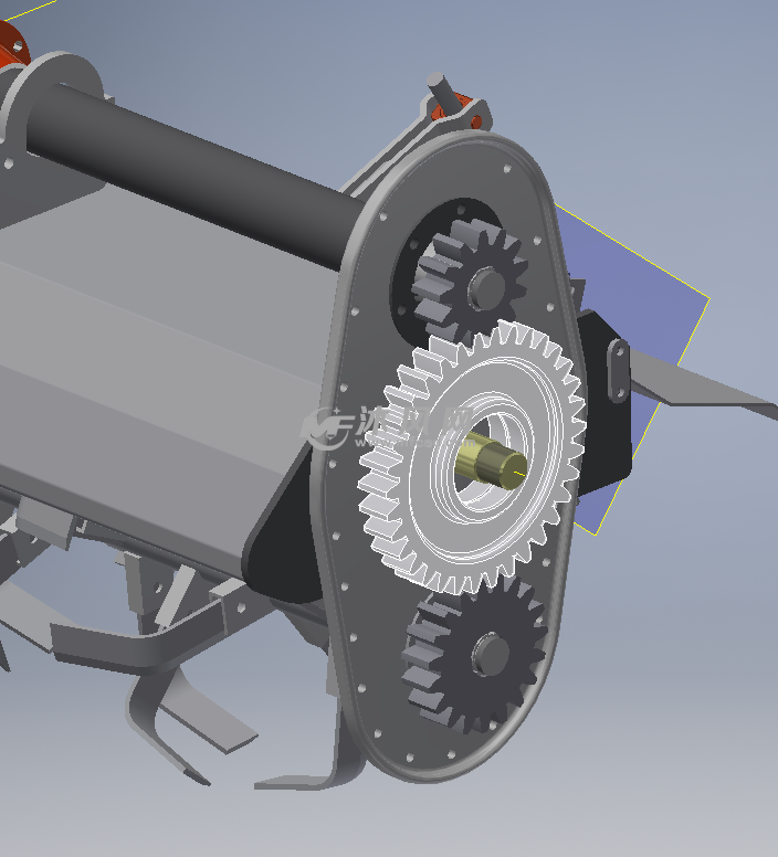 旋耕机齿轮传动图