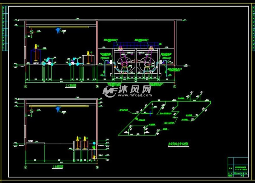 纤维转盘滤池及加药间工艺施工图