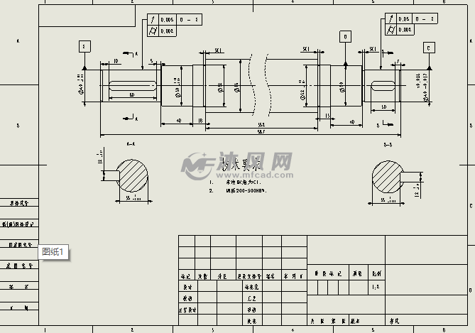 solidworks轴类零件工程图尺寸公差,形位公差和库的应用