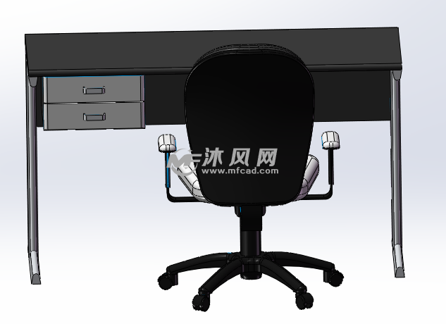 办公电脑桌椅设计图