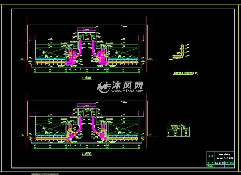 dn型除氮反硝化生物滤池工艺施工图 - 环保图纸