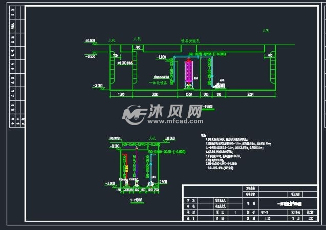 一体化设备剖面图