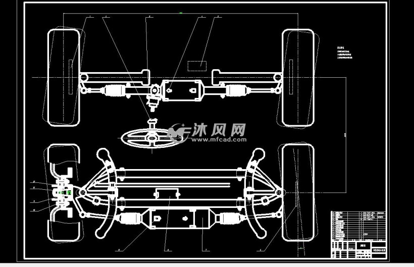 四轮转向汽车用转向系统结构设计与3d建模