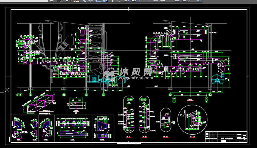 锅炉房烟风道设计施工图(含材料表) - 暖通图纸