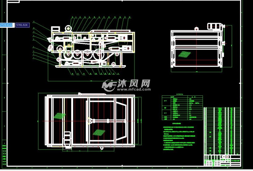 带式压滤机设计图 - 污水处理设备图纸 - 沐风网