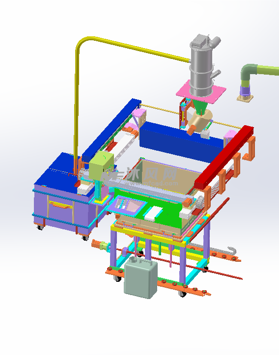 砂型3d打印机结构视图