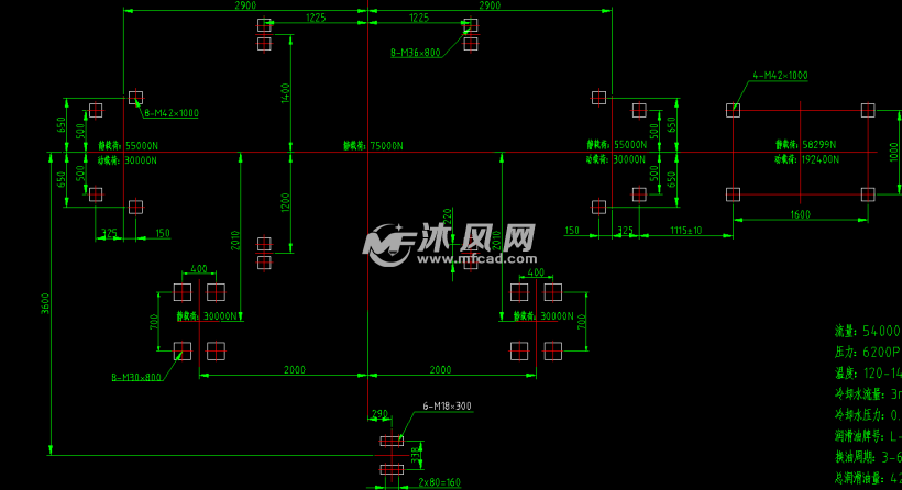 余热锅炉循环风机地基图