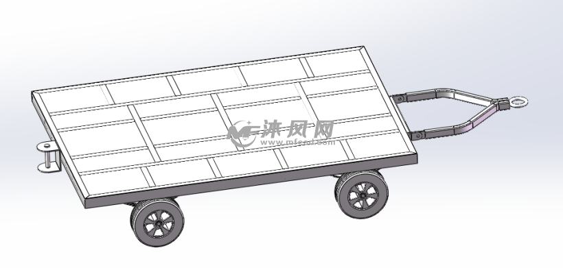 无动力平板拖车机场转运牵引车