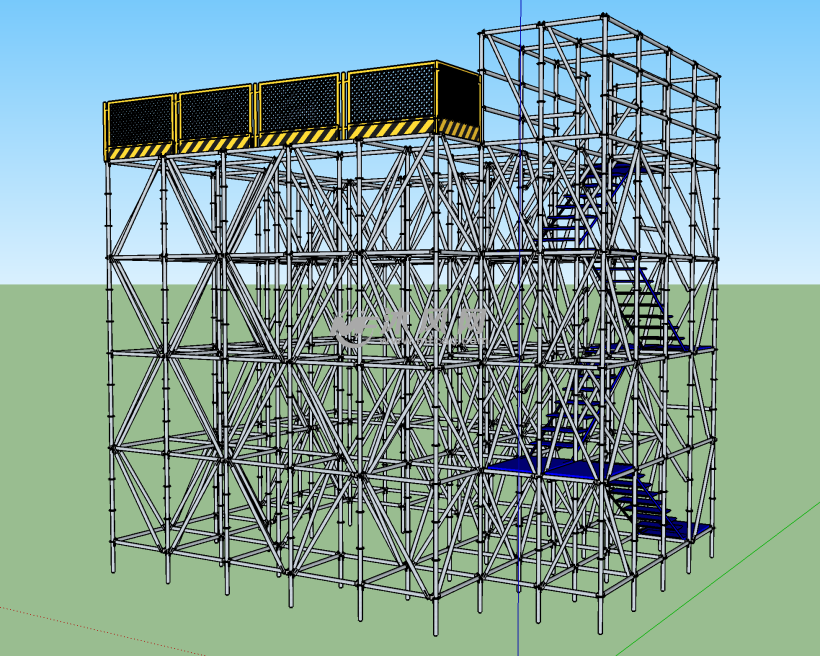 盘扣式脚手架sketchup模型