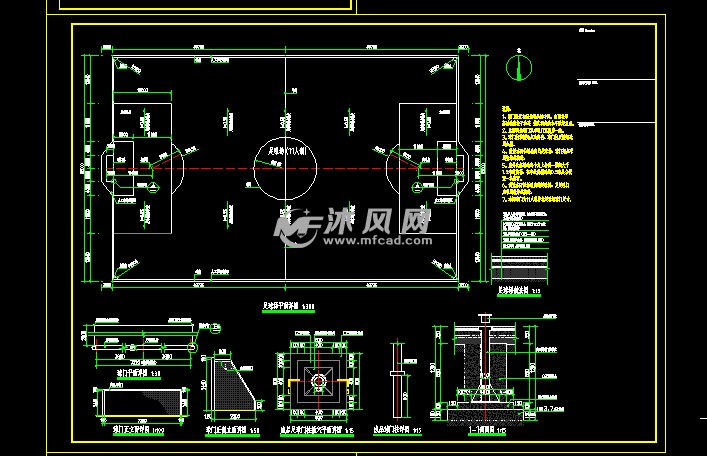 学校操场建设项目 - 体育建筑图纸 - 沐风网
