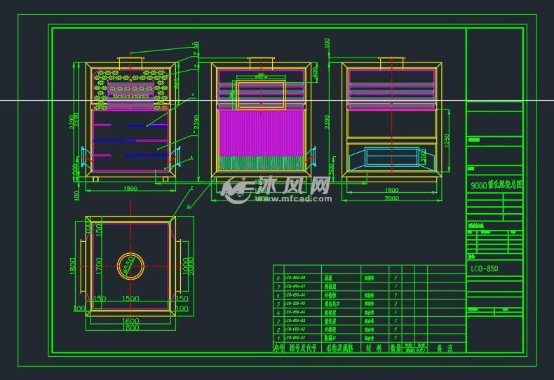 催化燃烧设备图纸